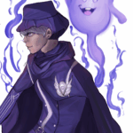 Final product of my art for the fanart from the game "Master Detective Archives: Rain Code." The main character Yuma is featured in a side perspective.