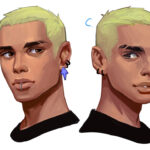 Expression concept art for Riot Game's Valorant agent Gekko.